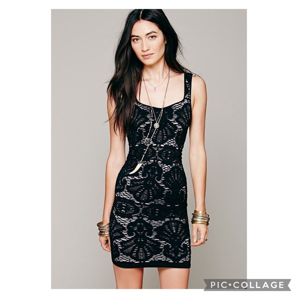 EUC Free People Medallion Bodycon Slip Dress